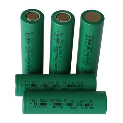 Плотность высокой энергии Recyclable 3,6 батареи вольта 2500mah 18650 перезаряжаемые