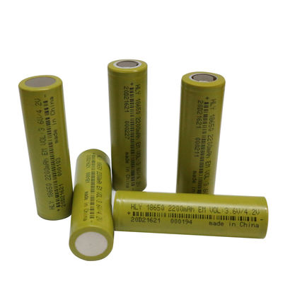 UN38.3 цилиндрический литий-ионный аккумулятор 2200mah 18650 батареи 3.6V клетки высокого темпа 18650