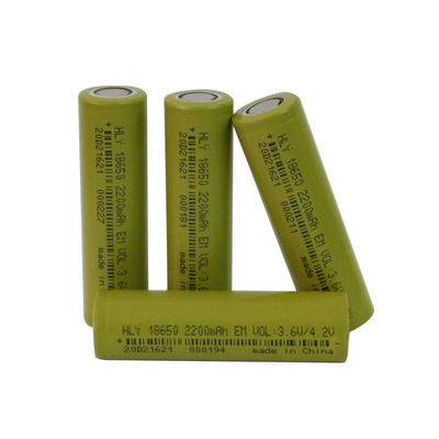 UN38.3 цилиндрический литий-ионный аккумулятор 2200mah 18650 батареи 3.6V клетки высокого темпа 18650