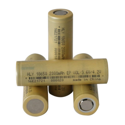 Батарея стока батареи лития 18650 вольта 2000mah KC 3,6 плоская верхняя высокая 500 раз